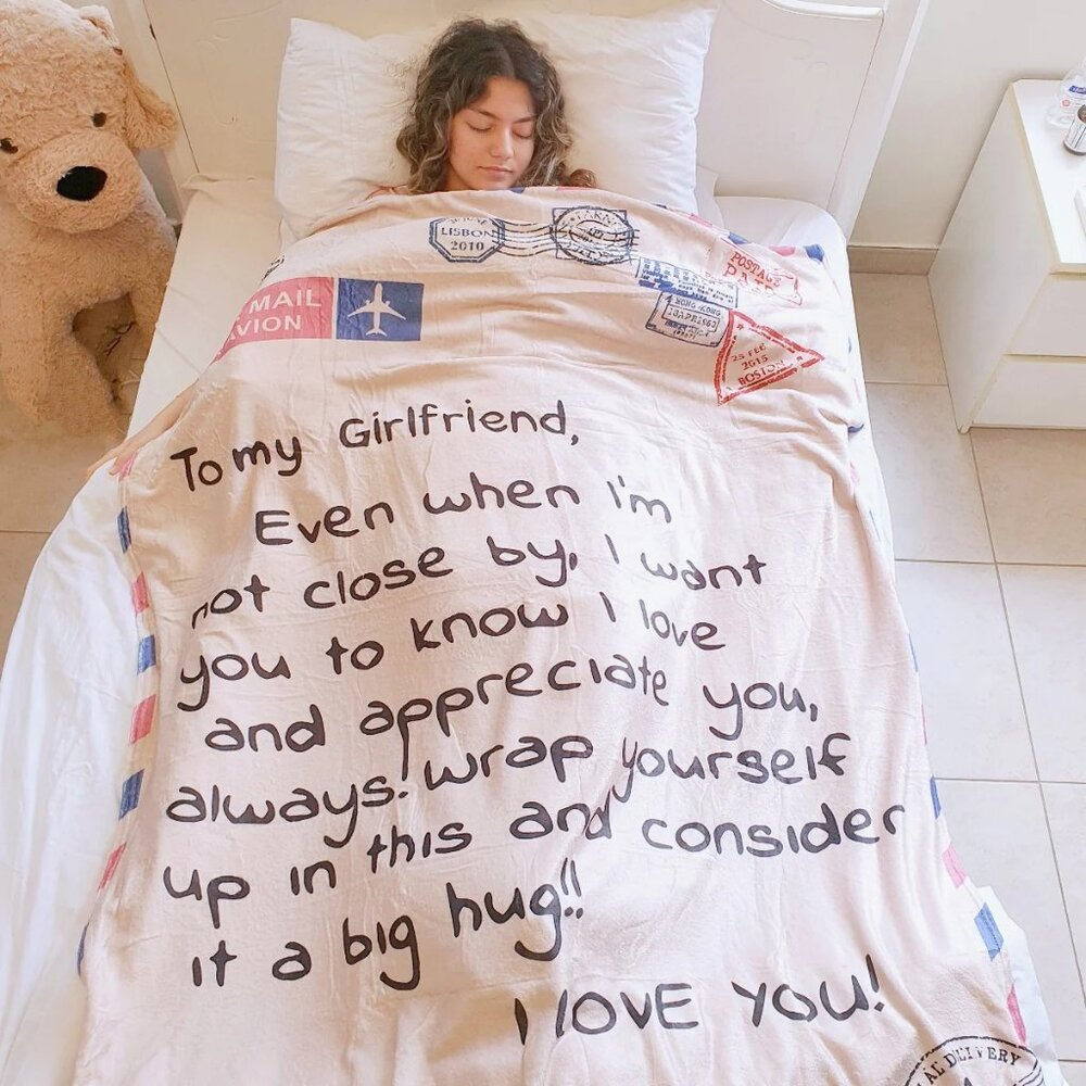 To My Girlfriend Blanket 50"x60" – Soft Fleece Love Throw Romantic Gift NWOT